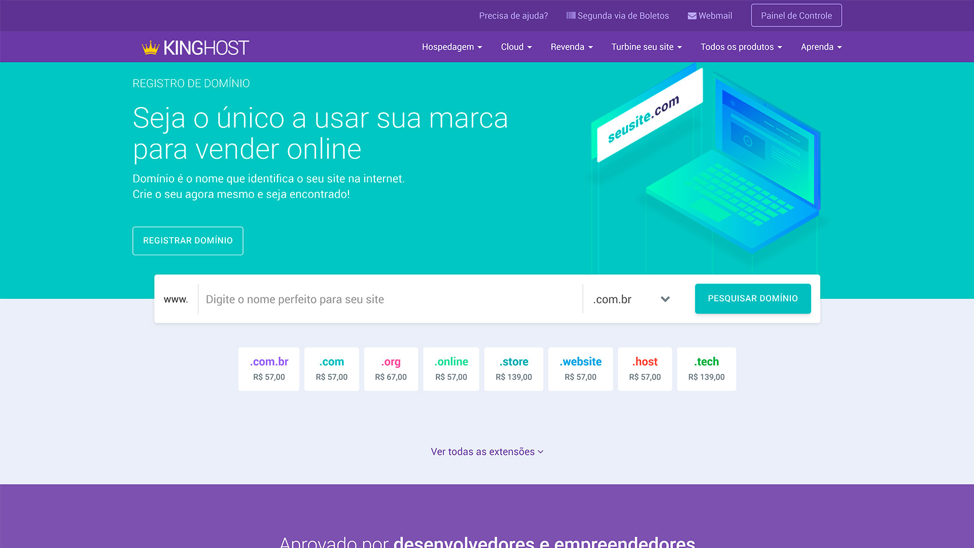 Criador de Site: Configurações Iniciais no Criador de Site - kingHost