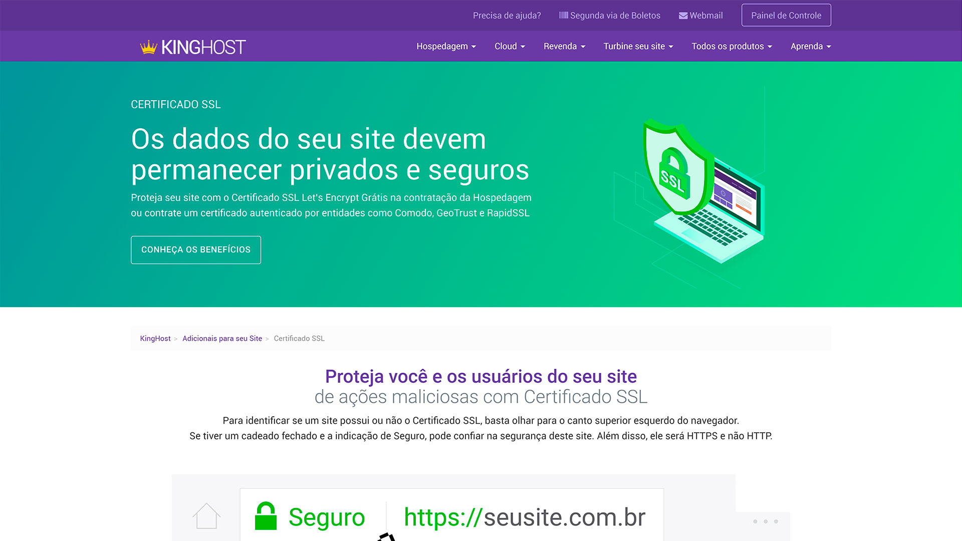 Criador de Site: Configurações Iniciais no Criador de Site - kingHost