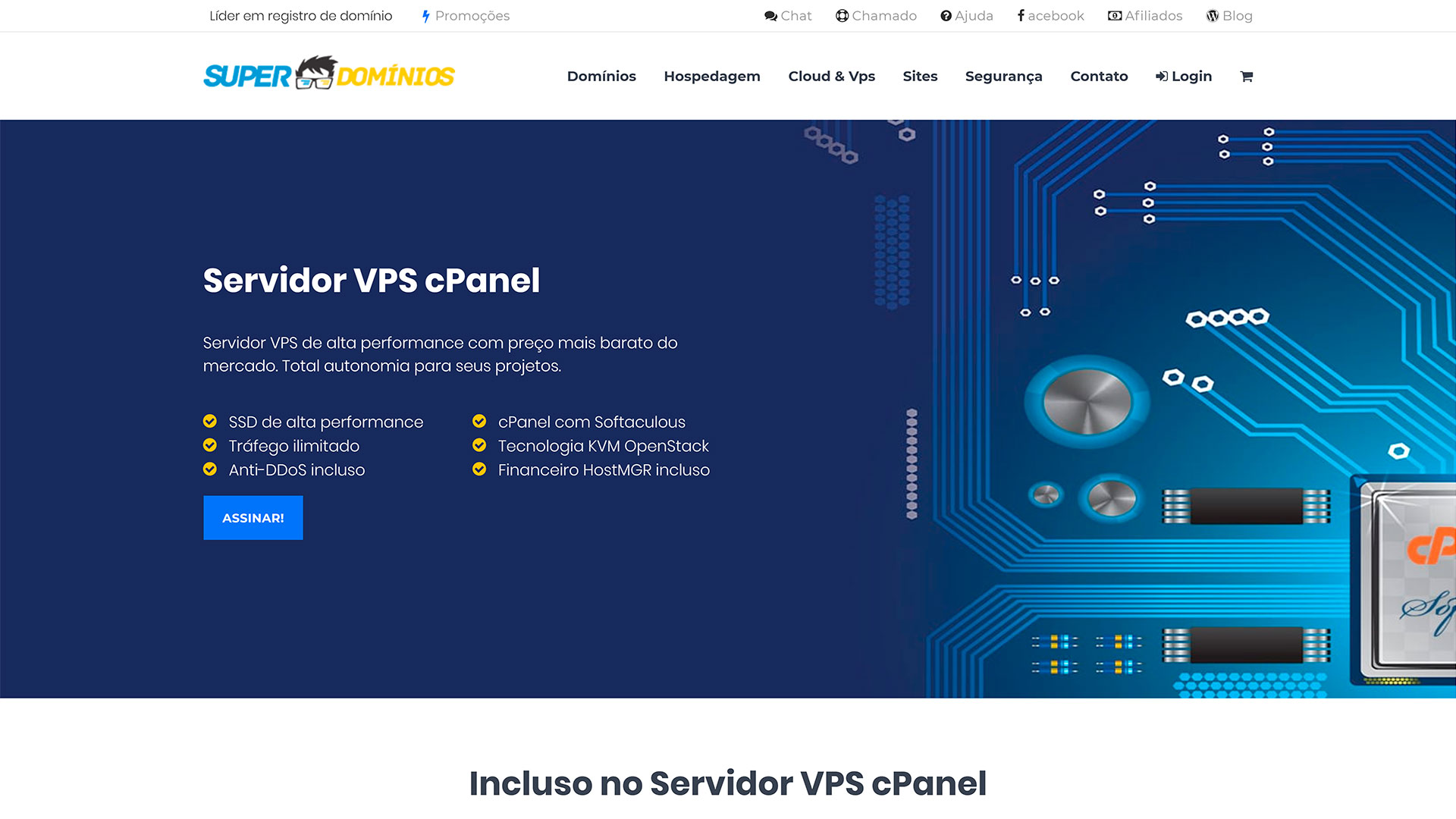 Super Domínios.org - servidor vps com cPanel