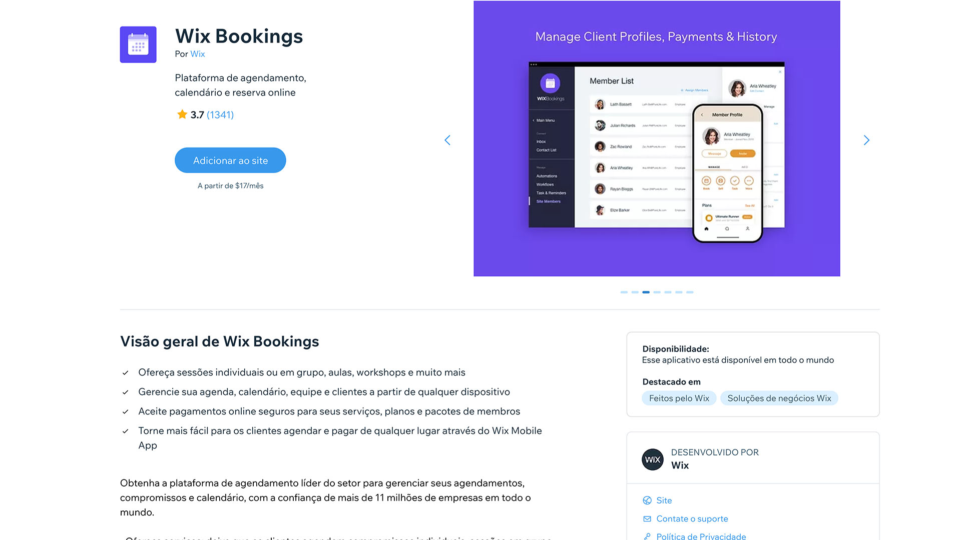 Wix Bookings