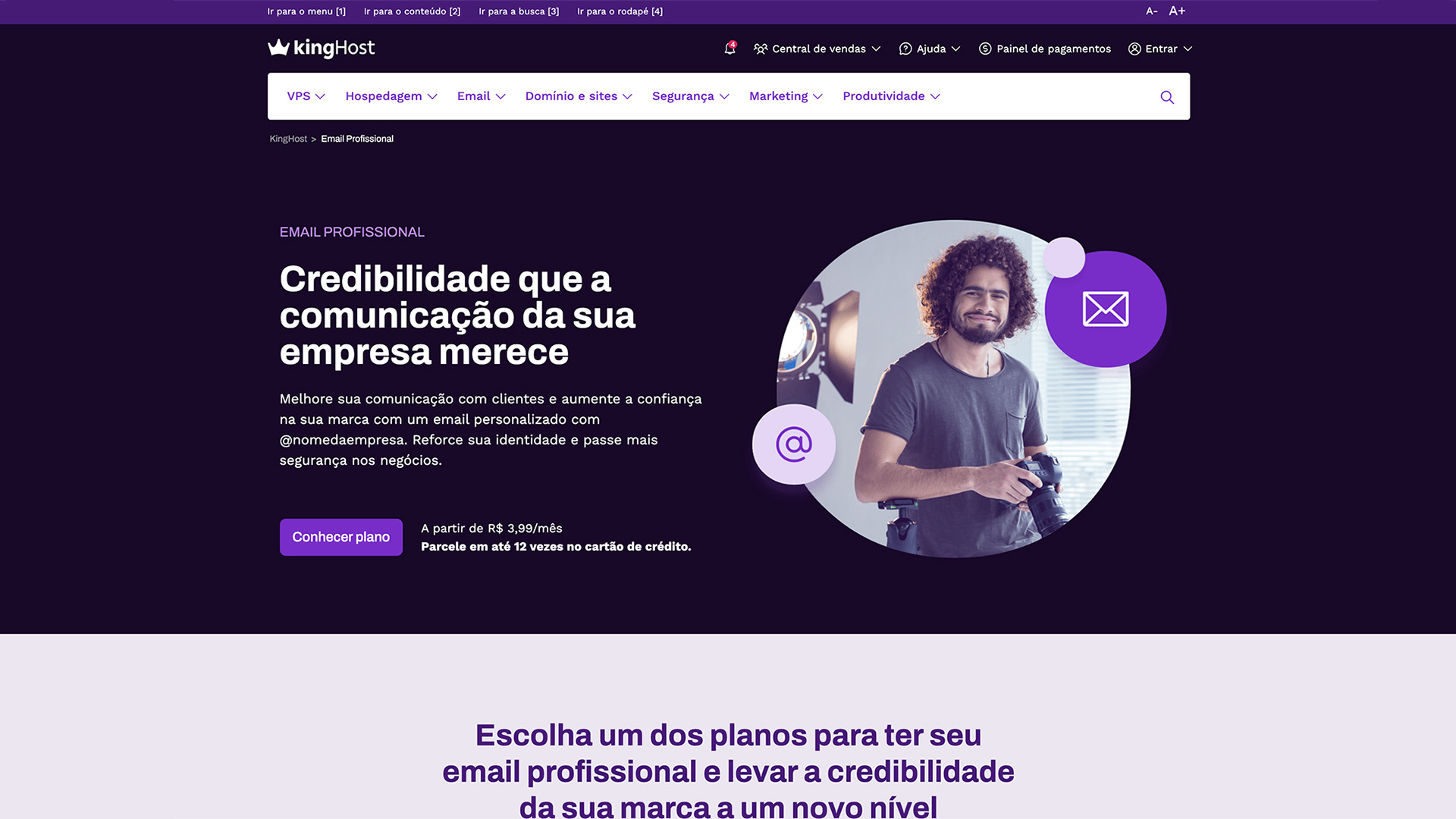 E-mail profissional Kinghost