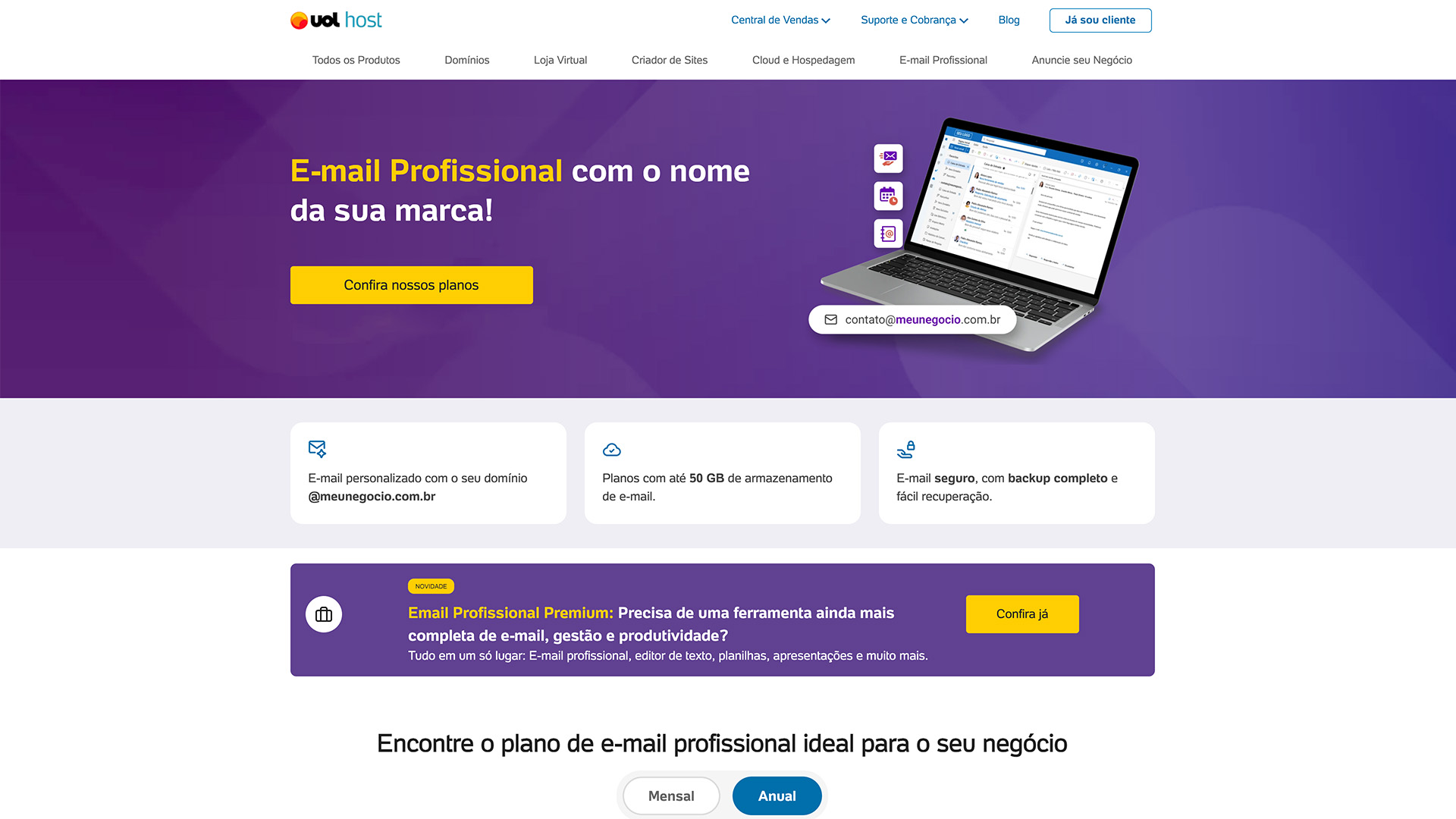 E-mail profissional UOL