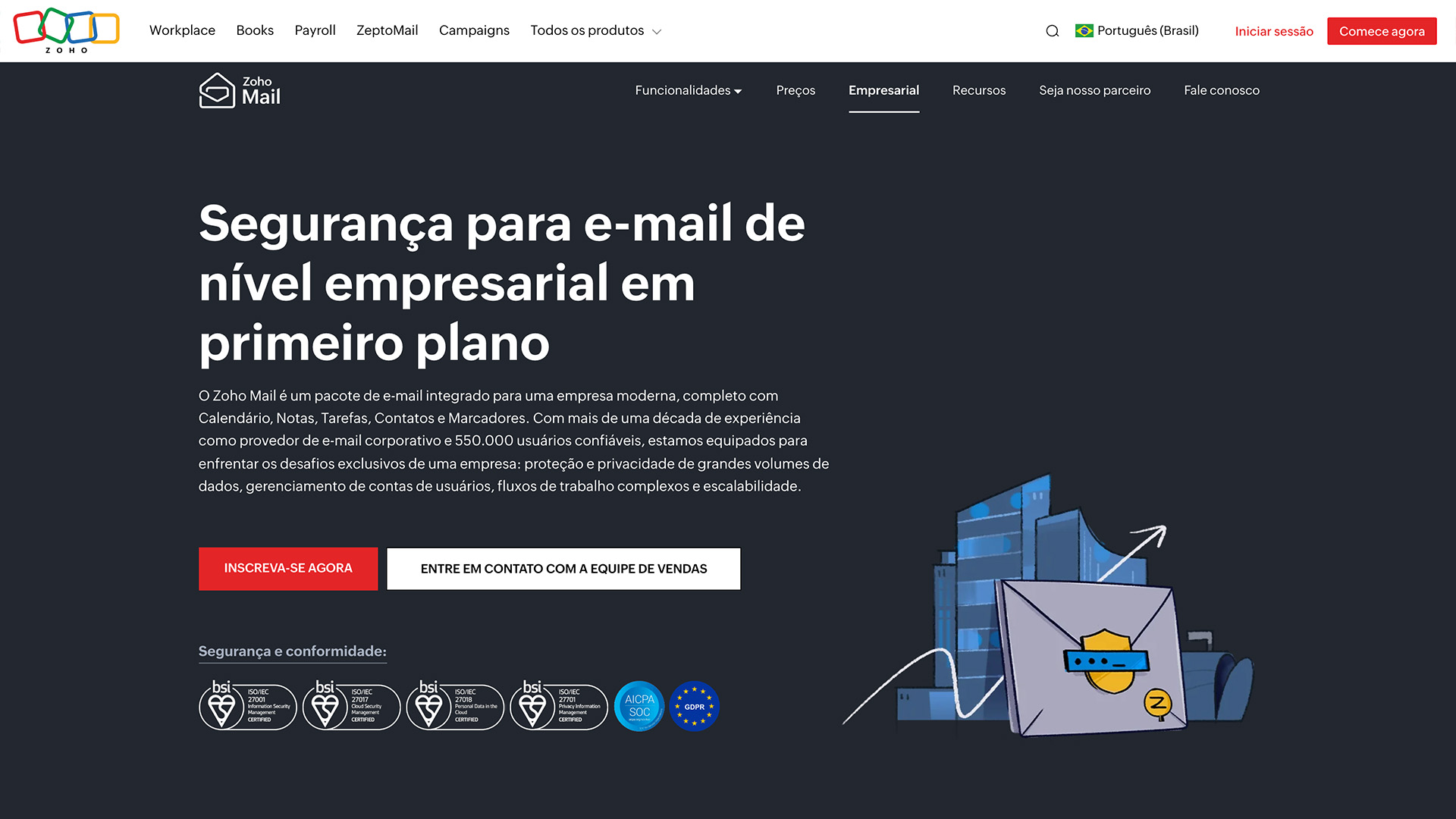 E-mail profissional Zoho Mail