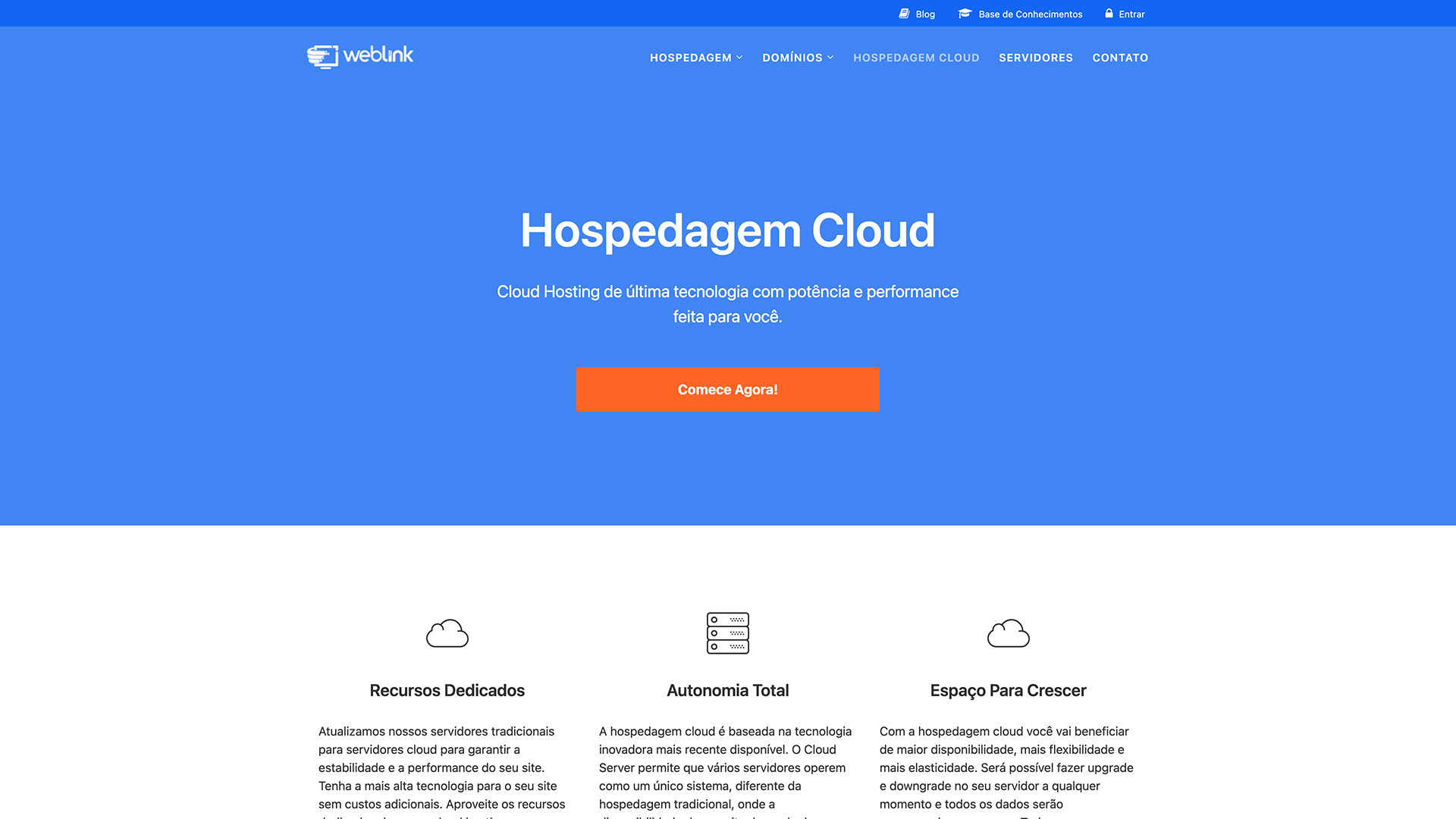Weblink hospedagem cloud