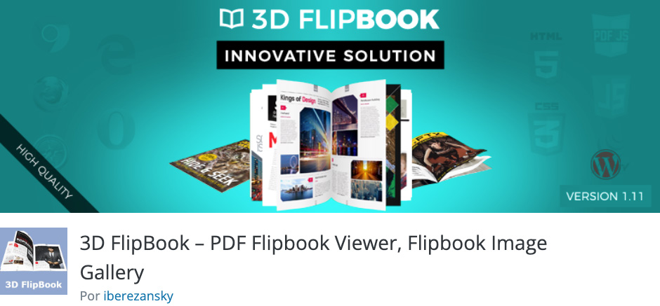 3D FlipBook Plugin WordPress para site de notícias