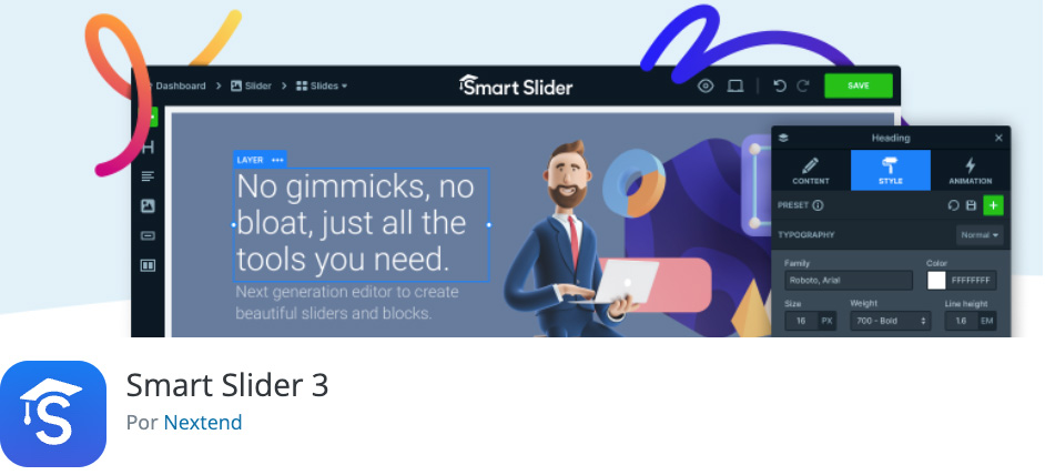 Plugin de Notícia WordPress Smart Slider 3