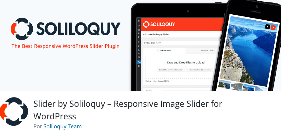 Plugin para site de notícias Slider by Soliloquy