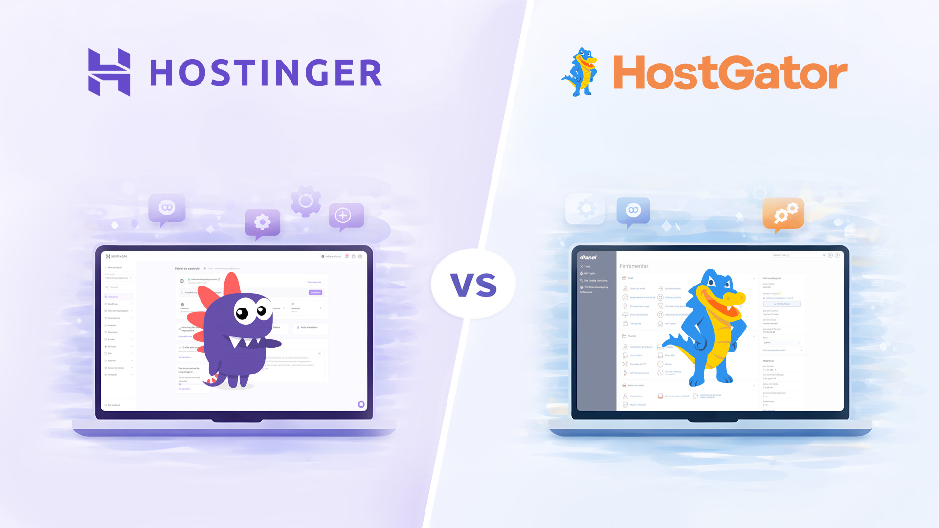 Hostinger vs HostGator: Painel de Controle