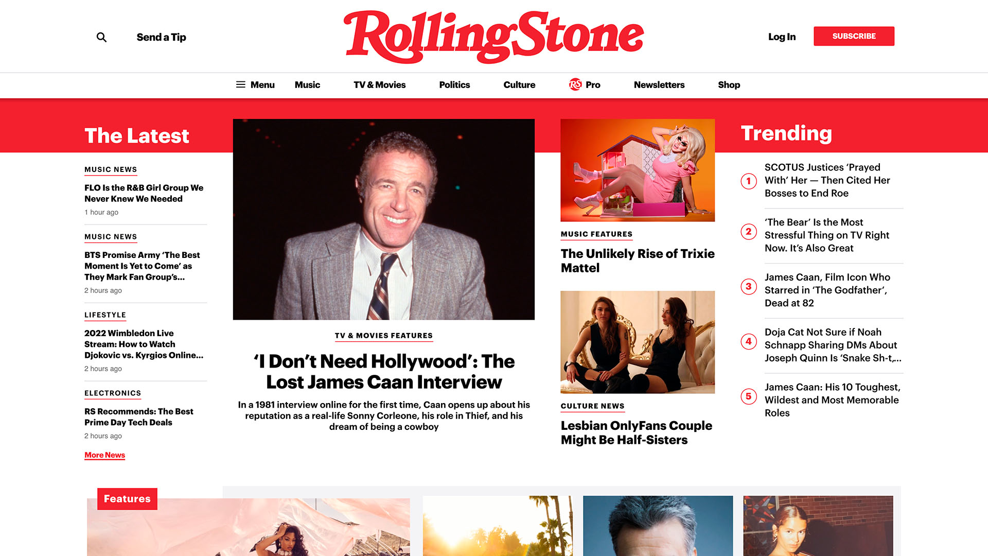 Sites Criados com o WordPress Revista Rolling Stone