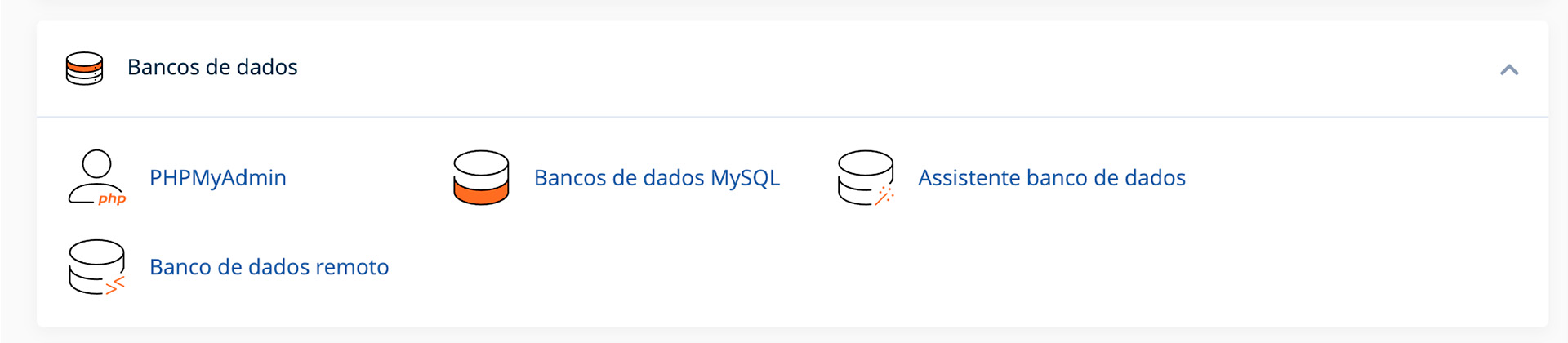 cPanel painel banco de dados