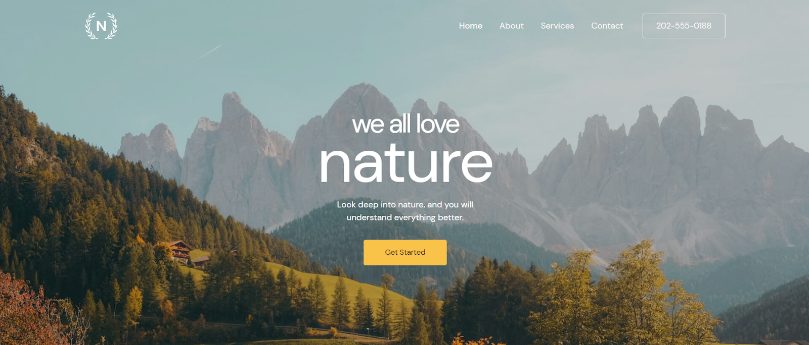 nature love temas minimalistas para wordpress