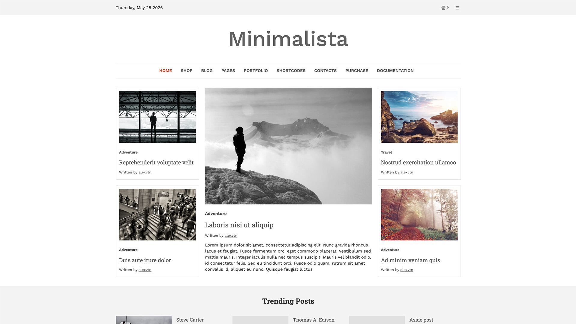 Tema WordPress Minimalista Base