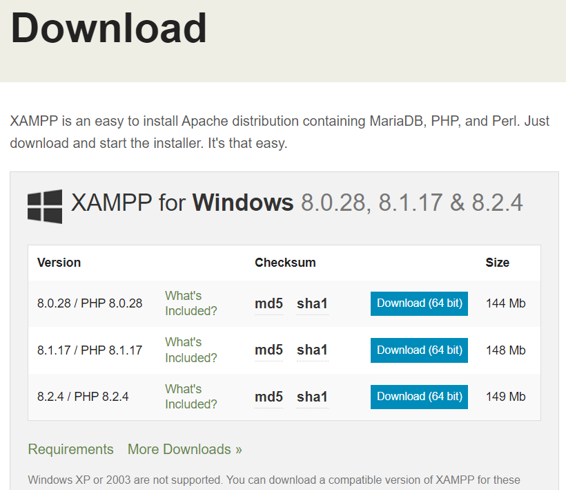 download xampp para windows