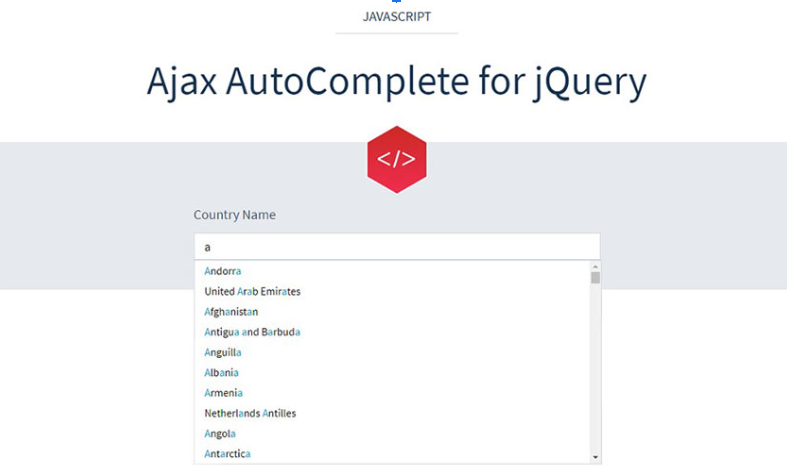 ajax autocomplete for jquery
