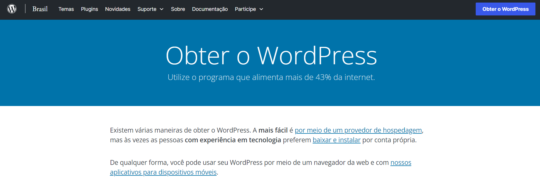 wordpress código aberto
