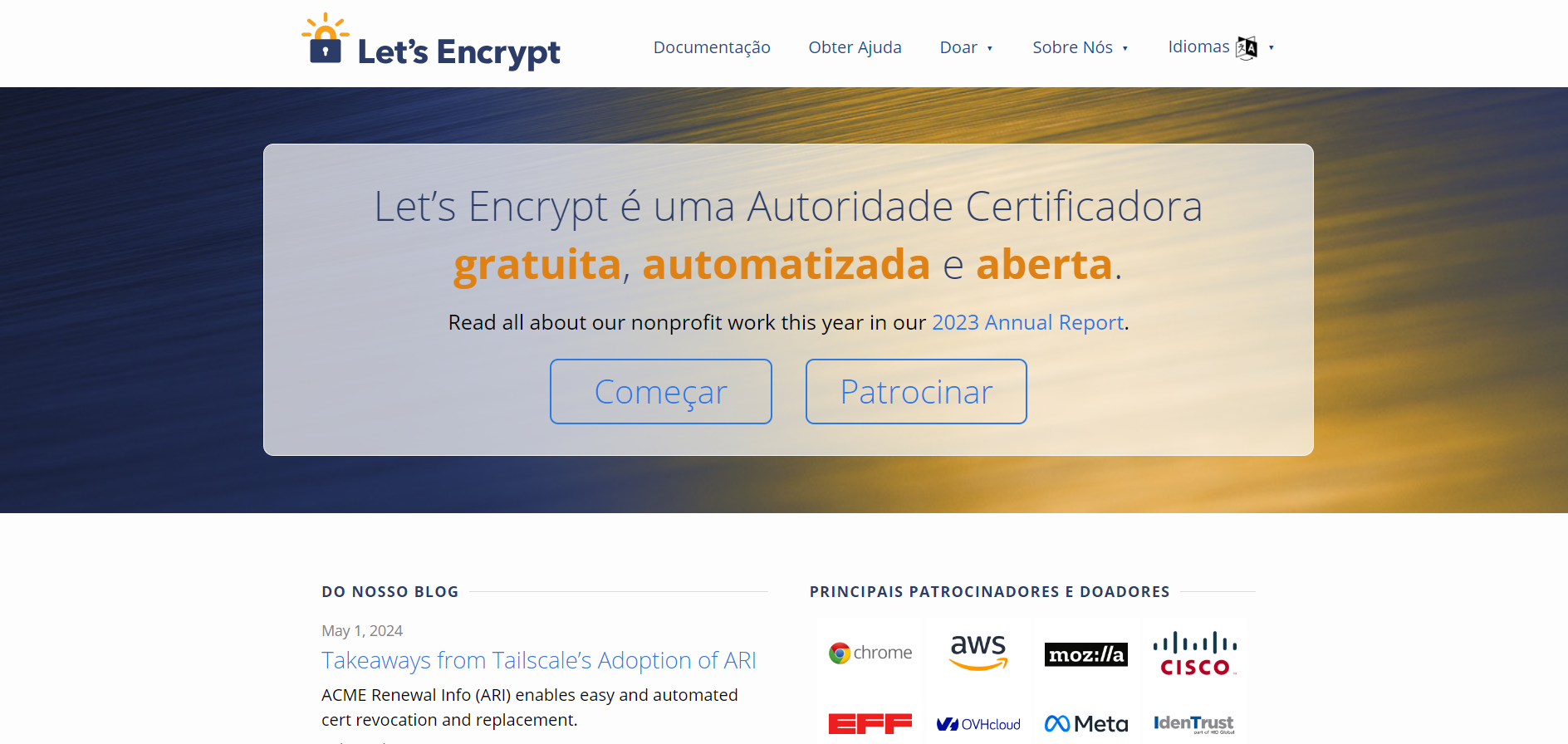 let's encrypt código aberto