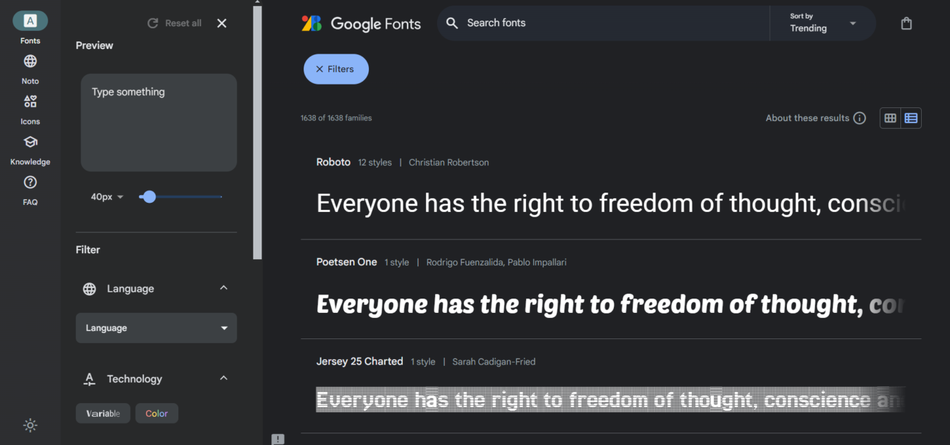 Melhores Fontes HTML para usar na WEB em 2026