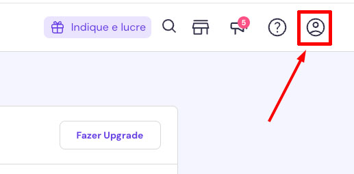 Acessar menu de migração de site para a Hostinger