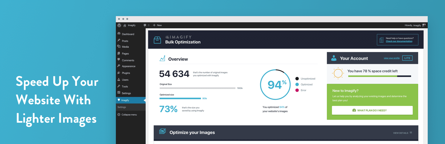 plugin para otimizar imagens imagify