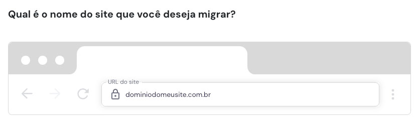 Informe domínio do site migrado