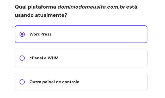 Plataforma ou painel do site