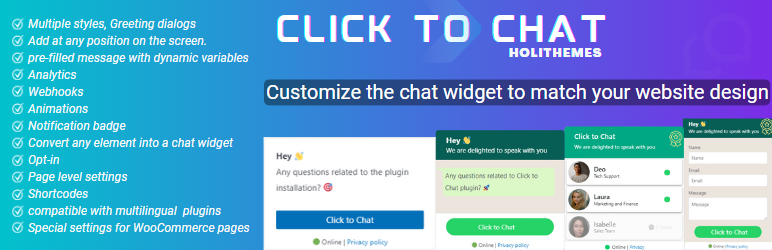 plugin click to chat para criar botão de WhatsApp