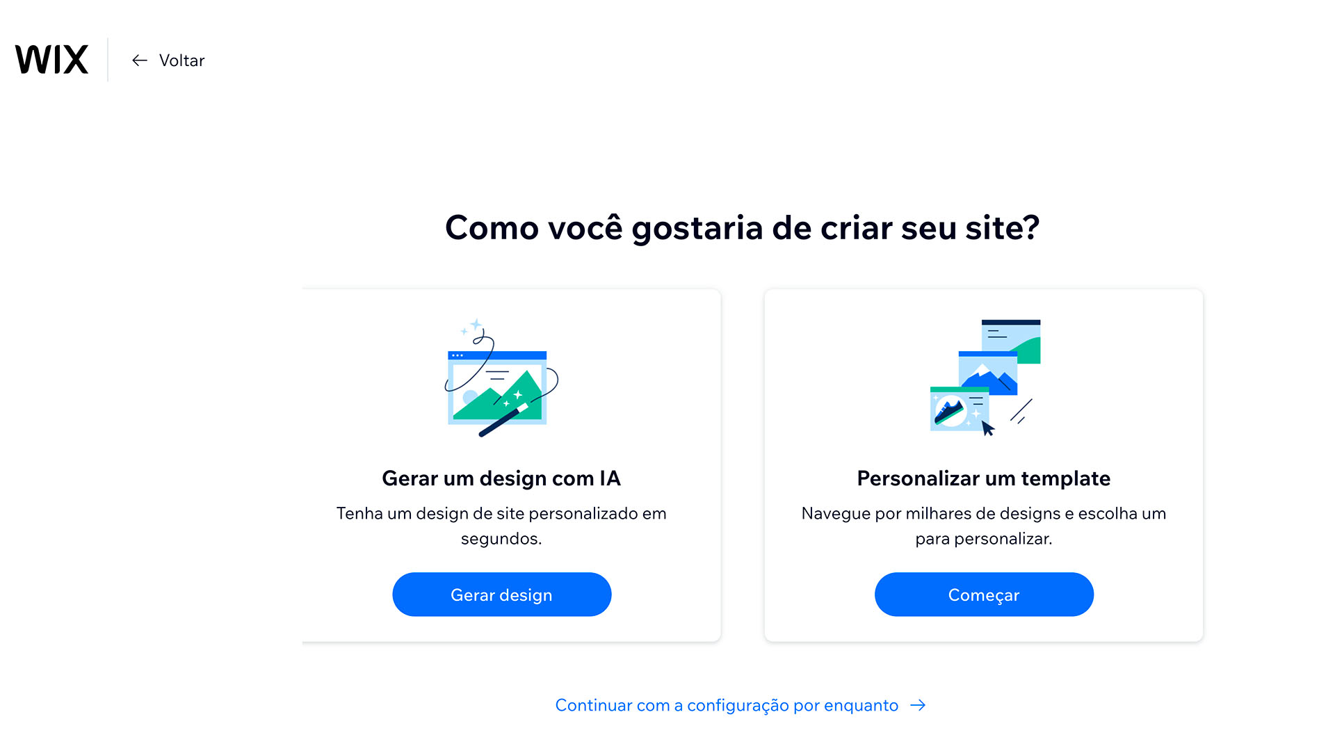 Como criar site com WIX
