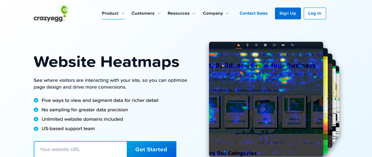 Crazyegg Website Heatmaps