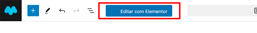 Editar com elementor no WordPress