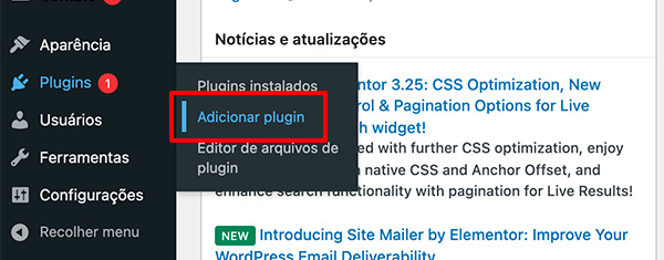 Instalar plugin no WordPress