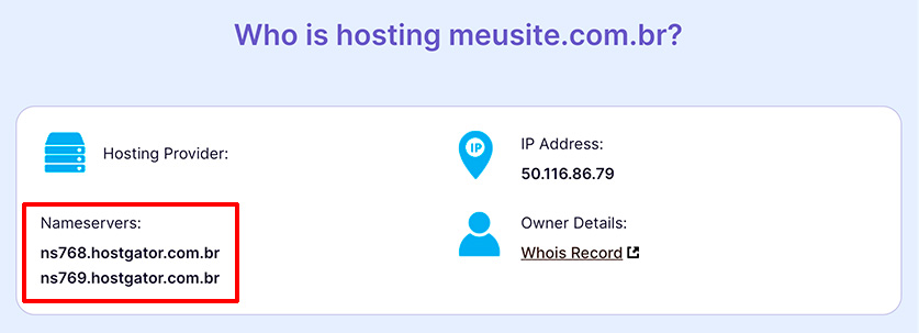 Descobrir hospedagem de site com whoishostingthis