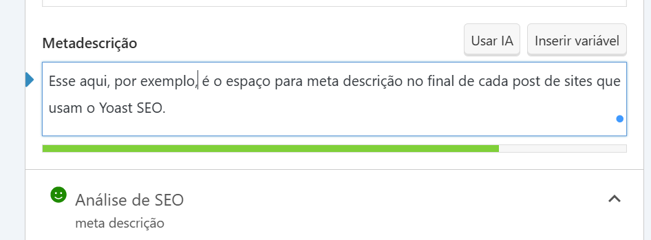 outro exemplo de meta descrição yoast