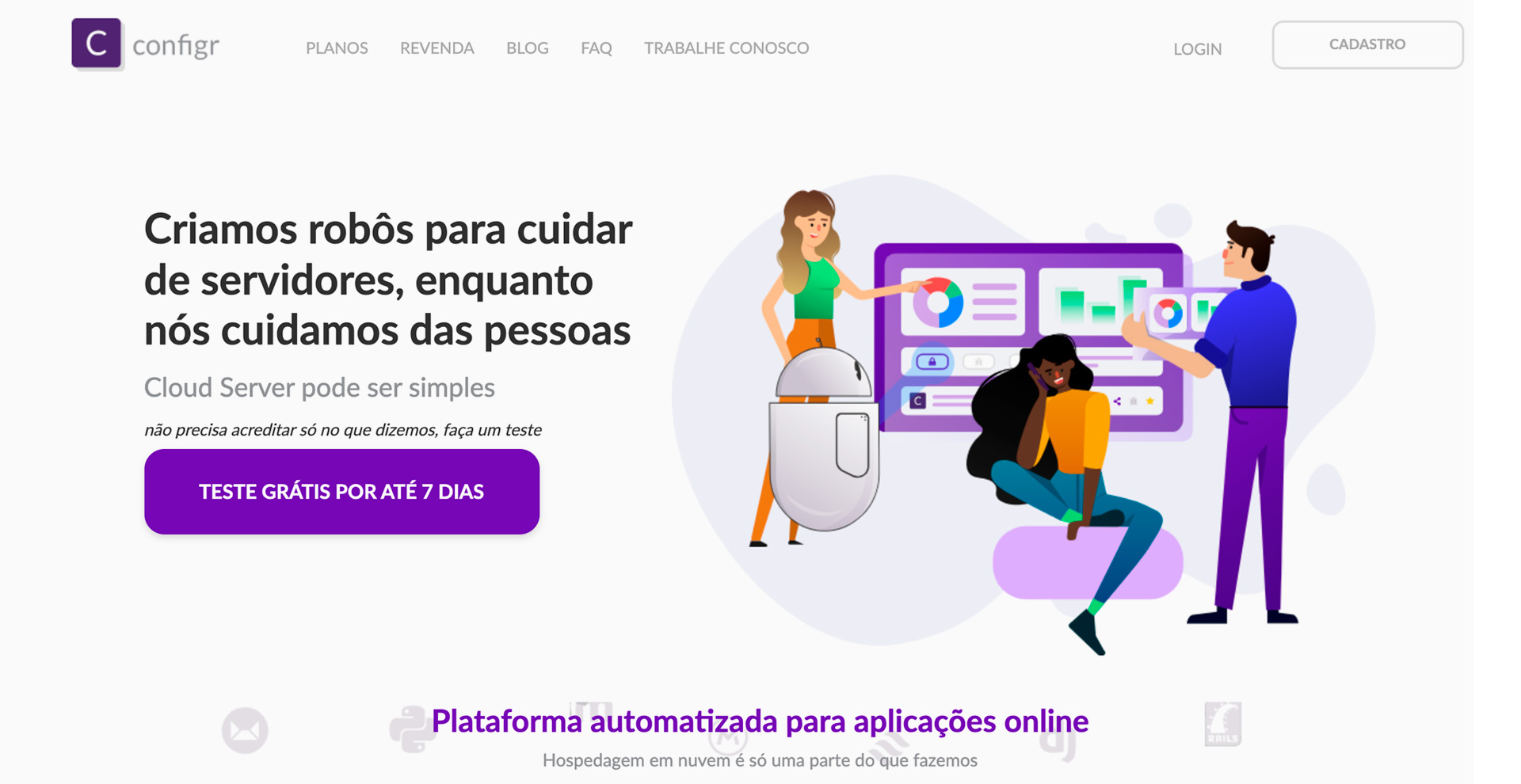 hospedagem de site Configr