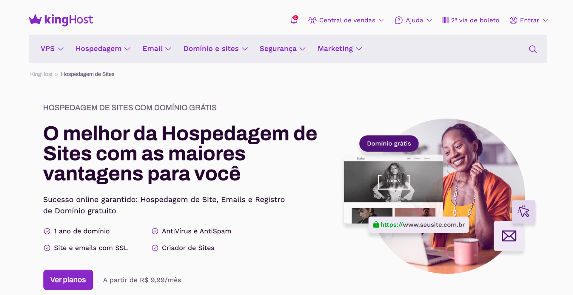 hospedagem de site kinghost