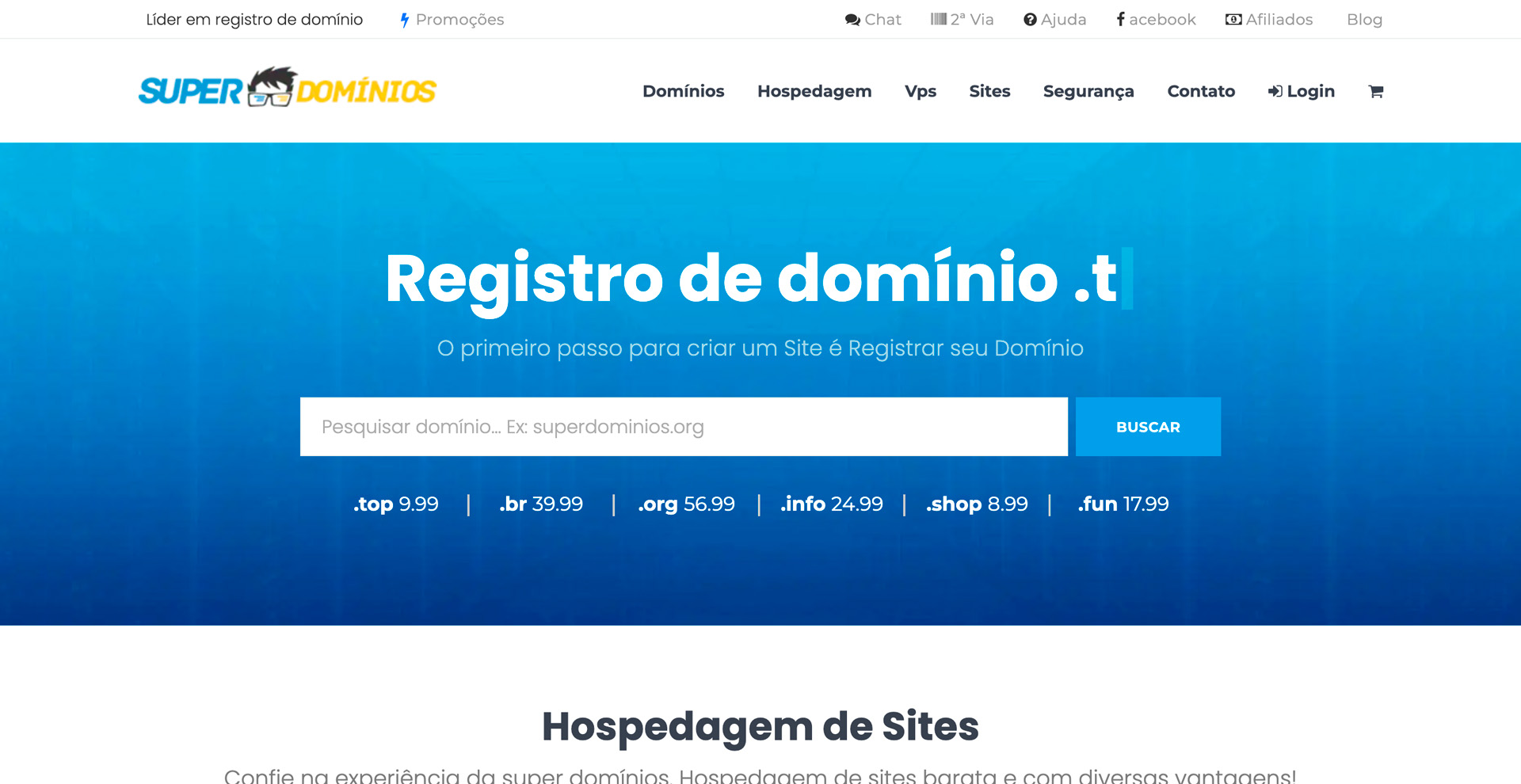 Hospedagem de Site Super Domínios