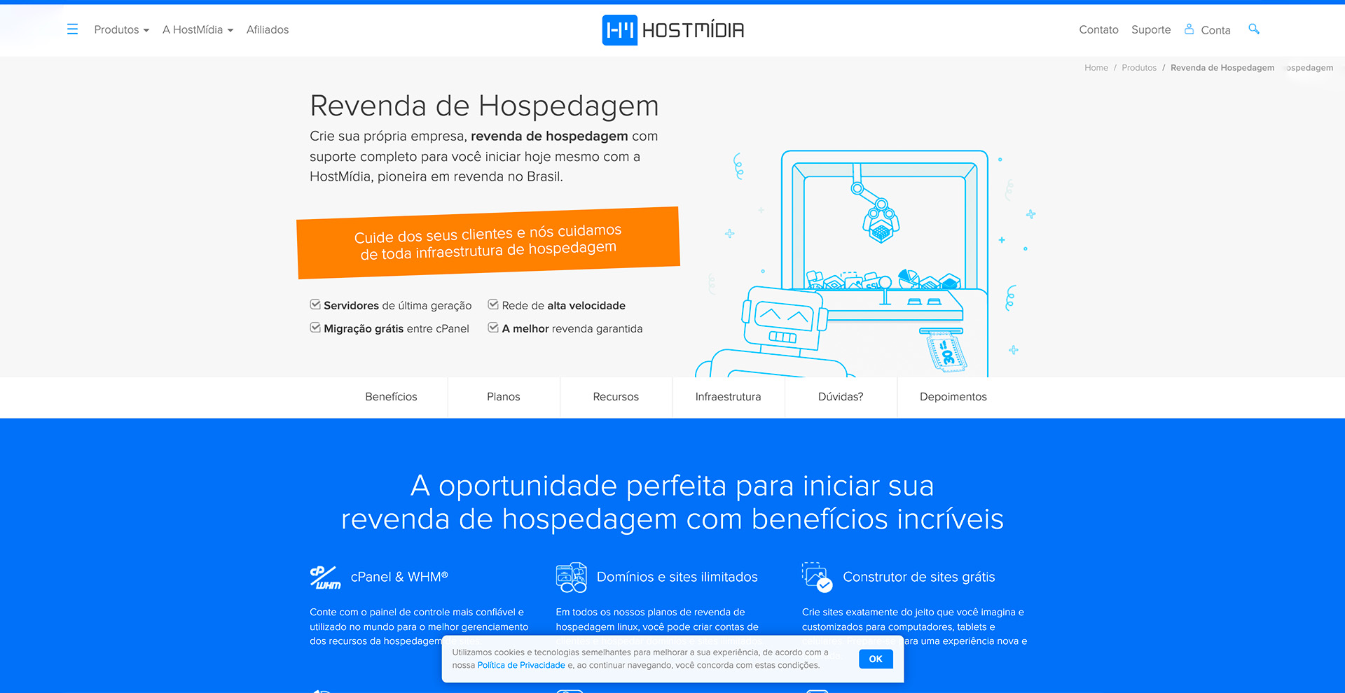 Revenda de hospedagem HostMídia