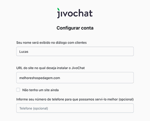 Instalando Chat Online no Site