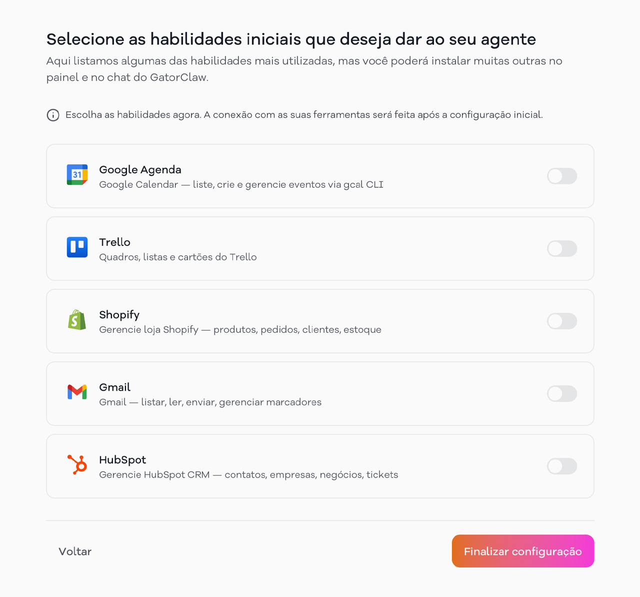 Como criar um agente de IA usando o GatorClaw