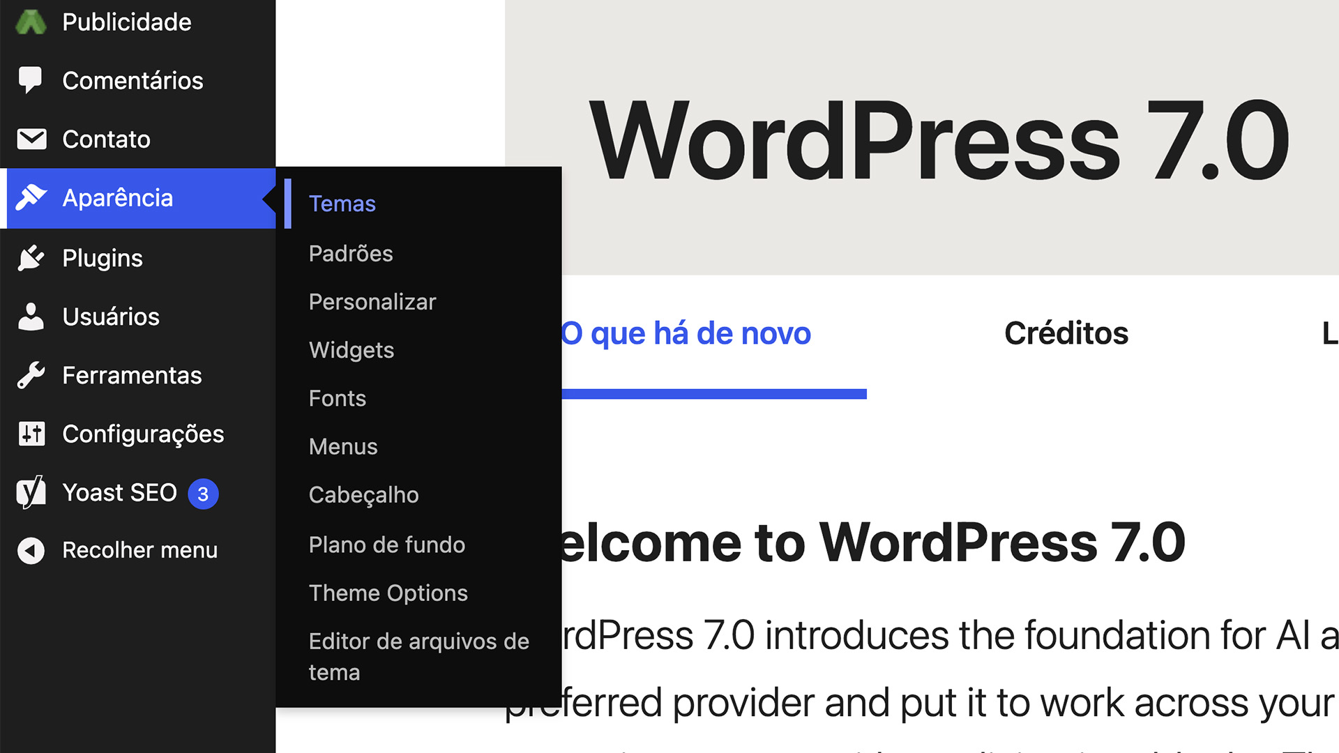 Como Instalar Temas WordPress - Passo 1