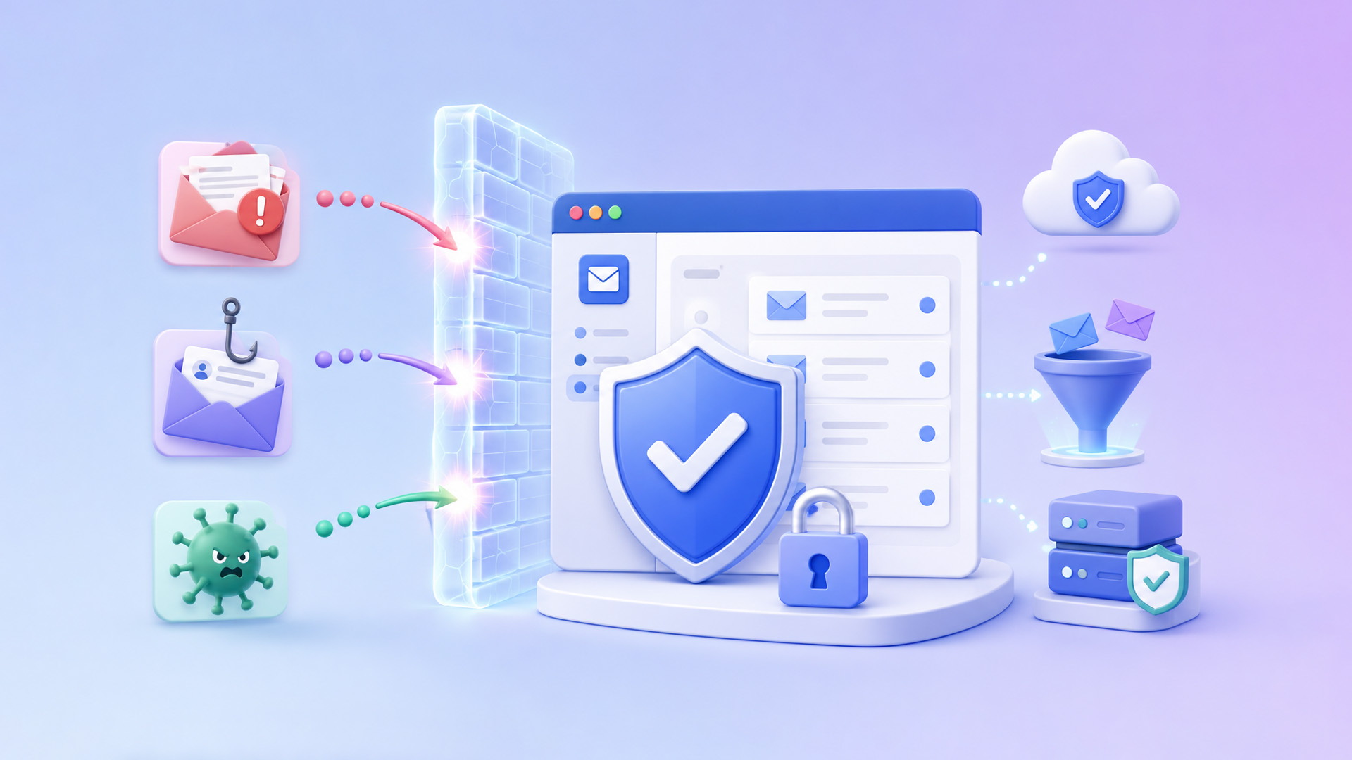 Email profissional Proteção contra spam, vírus e phishing