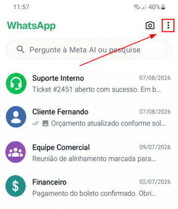 Conectar WhatsApp no Celular