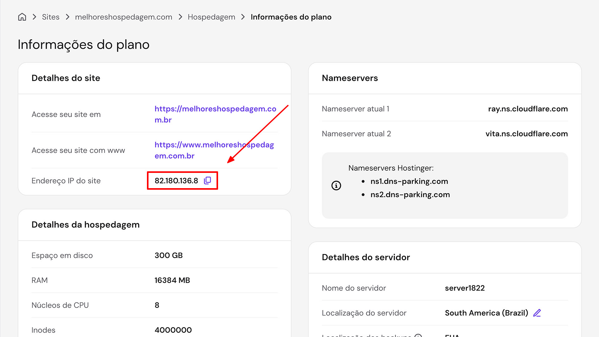 Apontar domínio para a Hostinger