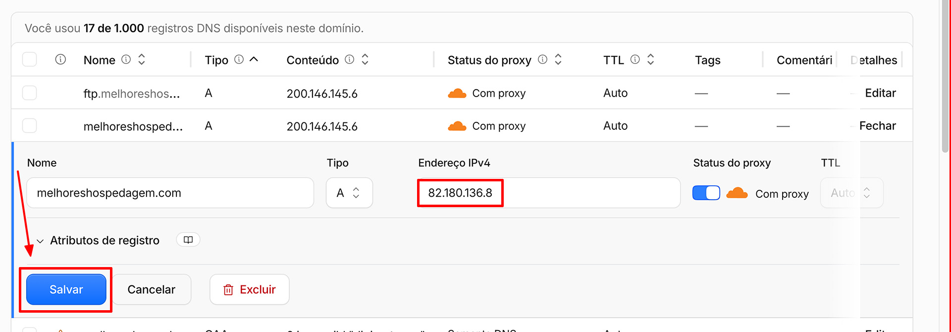 Apontar domínio para a Hostinger