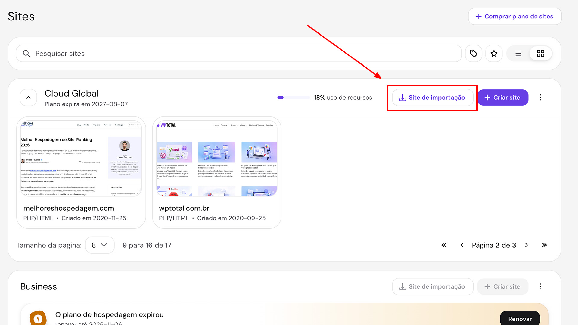 Migrar Site para Hostinger