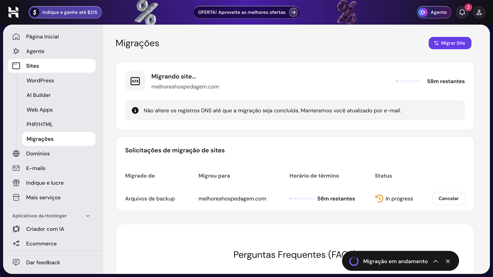 Migrar Site Para Hostinger